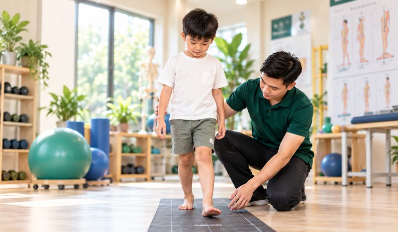 Bé tập vận động